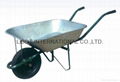 GARDEN TOOLS 5CBF 65L WHEELBARROW WB6203 GALVANIZED TRAY AND RUBBER AIR WHEEL