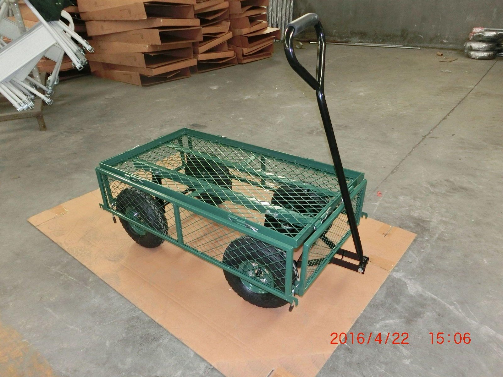 Tools 250KG Load capacity Garden Wagon TC1840AR 10inch Rubber Air Wheel  2