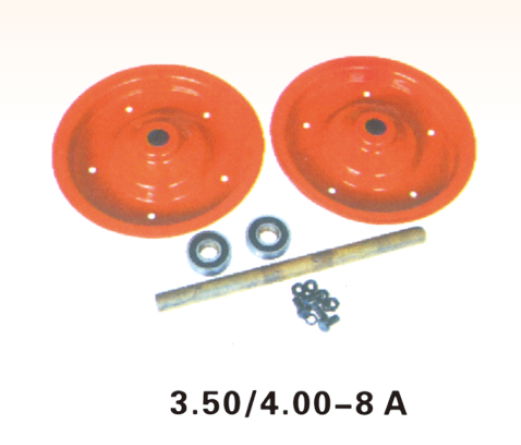 3.50/4.00-8A rim&axle powder coated surface