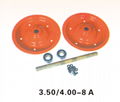 3.50/4.00-8A rim&axle powder coated