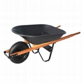 4CBF HARD WOOD HANDLE STEEL TRAY WHEELBARROW WH4000 1