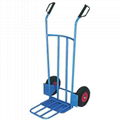 GARDEN TOOLS 200KG FOLDING PLATE HAND TROLLEY HT1893 with Rubber Air Wheel 1