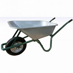 Garden Tools 85L wheelbarrow WB6414 with galvanized tray and rubber air wheel