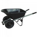 Garden 90L PP tray wheelbarrow with two rubber pneumatic wheel 1