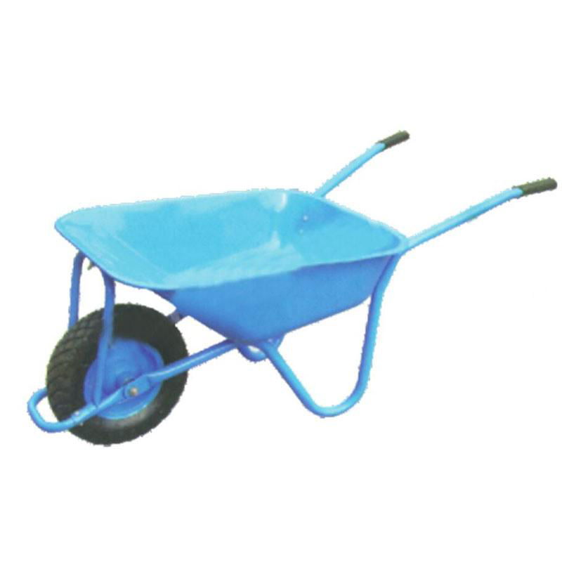 85L RUSSIA STEEL WHEELBARROW WITH POWDER COATED SURFACE AND RUBBER AIR WHEEL