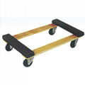 300kg Wooden Dolly TC0508 with rubber protection and 4"castor 1