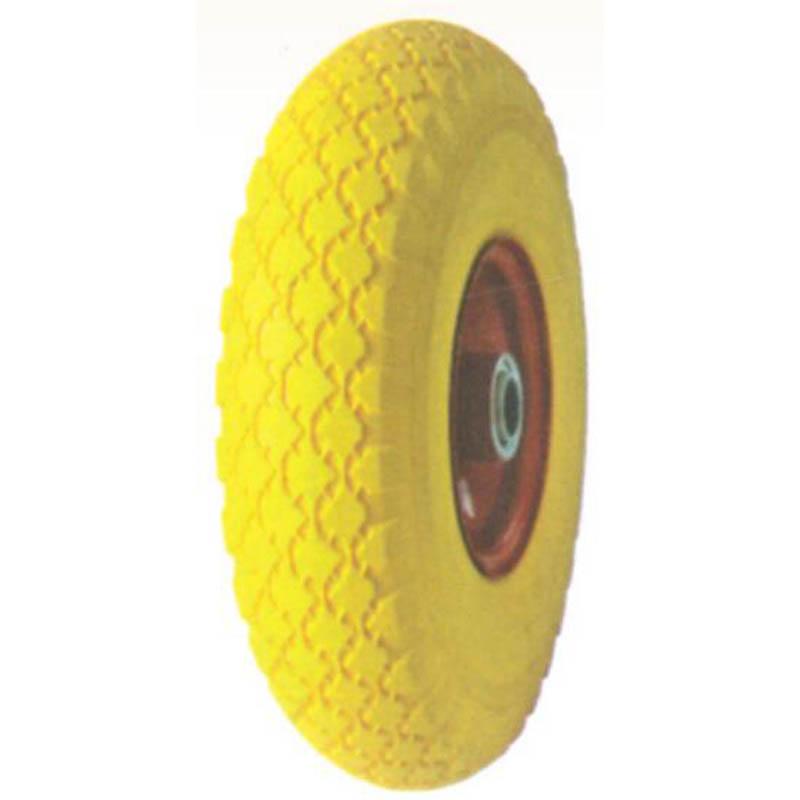 PU FOAM WHEEL 3.00-4" POWDER COATED STEEL RIM