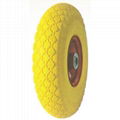 PU FOAM WHEEL 3.00-4" POWDER COATED STEEL RIM