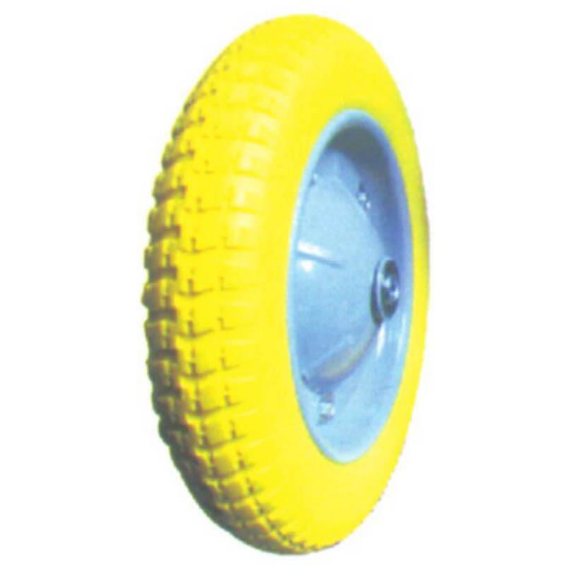 PU FOAM WHEEL 3.00-8" POWDER COATED STEEL RIM