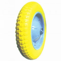 PU FOAM WHEEL 3.00-8" POWDER COATED STEEL RIM