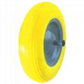 PU FOAM WHEEL 3.50-8" STEEL RIM COLOR CAN BE CHANGED