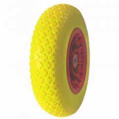 PU FOAM WHEEL 4.00-8 INCH WITH PLASTIC RIM