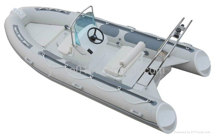 rigid inflatable boat RIB430 boat with step ends 2