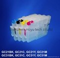  refillable ink cartridges with chip for Ricoh GX7000/3000 printer