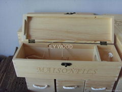 Wooden wine gift box