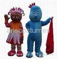 daisy and iggle piggle mascot costume Cartoon mascot