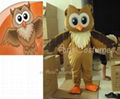 owl mascot costume cartoon characters