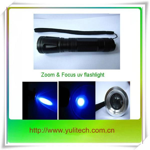 High power 3W 395nm uv light & uv led torch