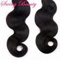 100% Virgin Brazilian Remy Natural Human Hair Extension Weft 4