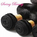 100% Virgin Brazilian Remy Natural Human Hair Extension Weft 5