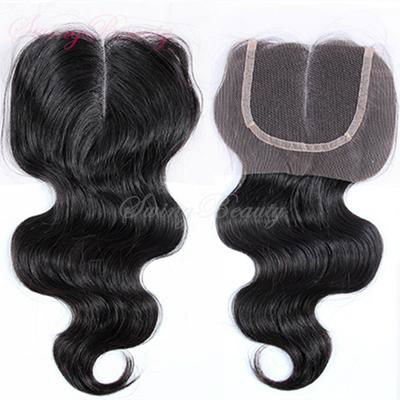 Brazilian Virgin Human  Hair Lace Closure With Baby Hair 4x4 Remy 2