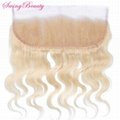 Lace Frontal Body Wave Platinum Blonde 613# 10"-20"In Stock