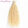 100% Pure Virgin European Remy Cuticle Human Hair Curly Extensions 