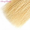 100% Pure Virgin European Remy Cuticle Human Hair Curly Extensions  5