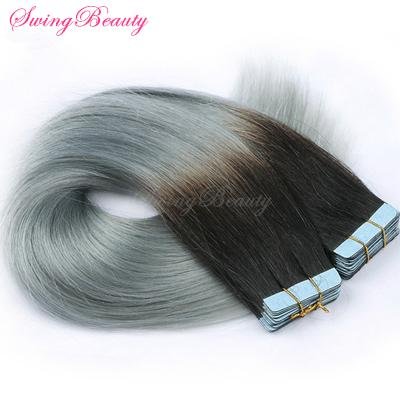 Tape on PU Skin Weft Remy Human Hair Extensions Super Strong Adhesive Tapes 3