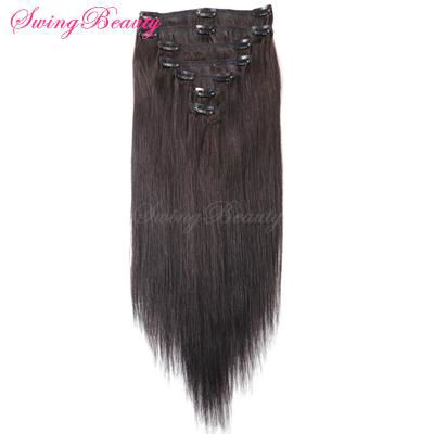 Clip In Natural Remy Human Hair Extensions Double Drawn Top Quality  2