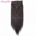 Clip In Natural Remy Human Hair Extensions Double Drawn Top Quality  2