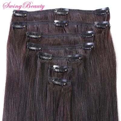 Clip In Natural Remy Human Hair Extensions Double Drawn Top Quality  4