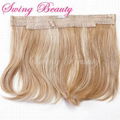 New Flip in Human Hair Extension P27/613 Halo Hair Weaving 1