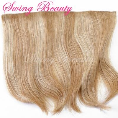 New Flip in Human Hair Extension P27/613 Halo Hair Weaving 2