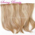 New Flip in Human Hair Extension P27/613 Halo Hair Weaving