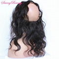 360 Lace Frontal Closure Remy Human Hair Extension Natural Weavings