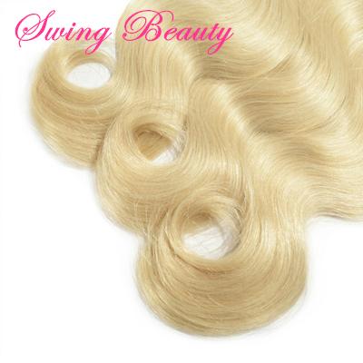 Natural Blond Human Hair Weaving Extensions Full Hair End Cheap Price 3