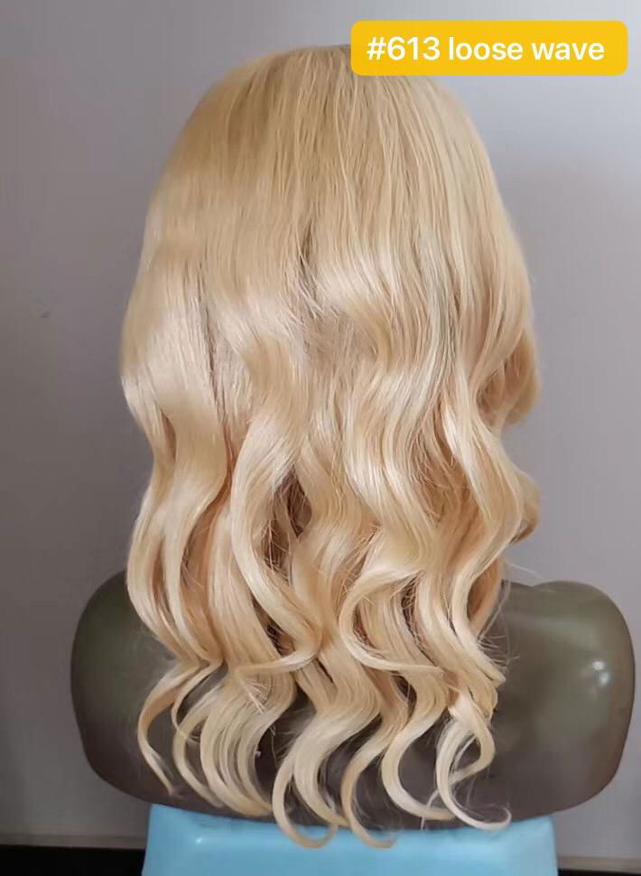 Lace Frontal Body Wave Platinum Blonde 613# 10"-20"In Stock 5