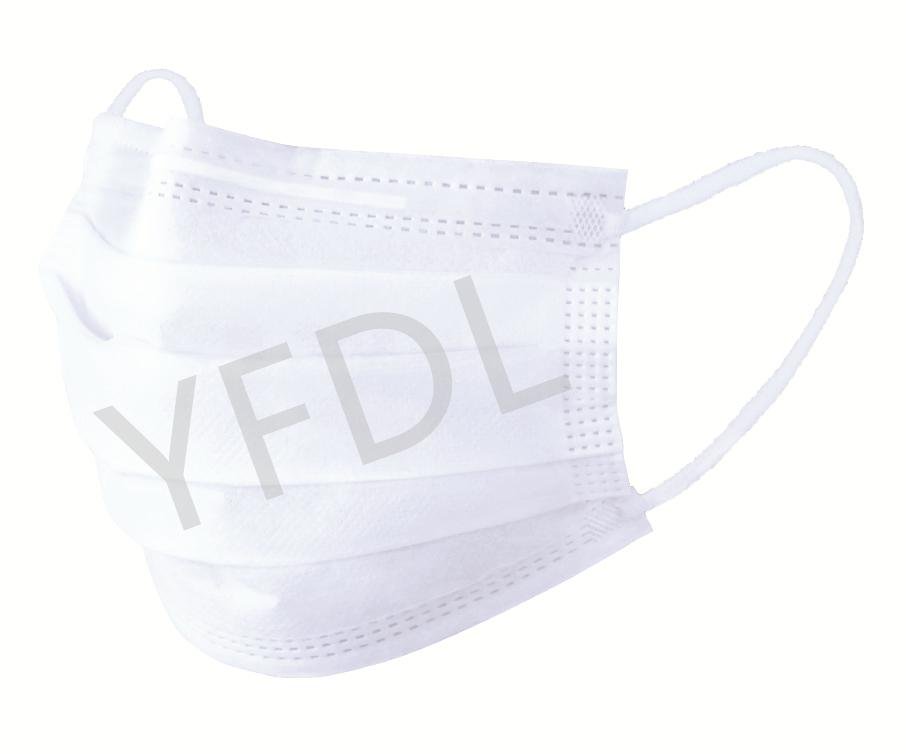 Disposable 3 layers non-woven fabric mouth mask 2