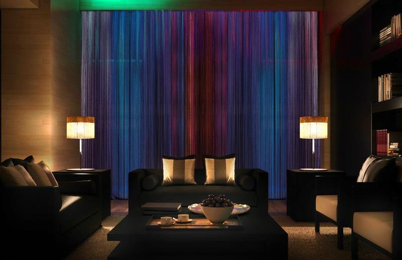 Bintronic Motorized String Curtains with LED 