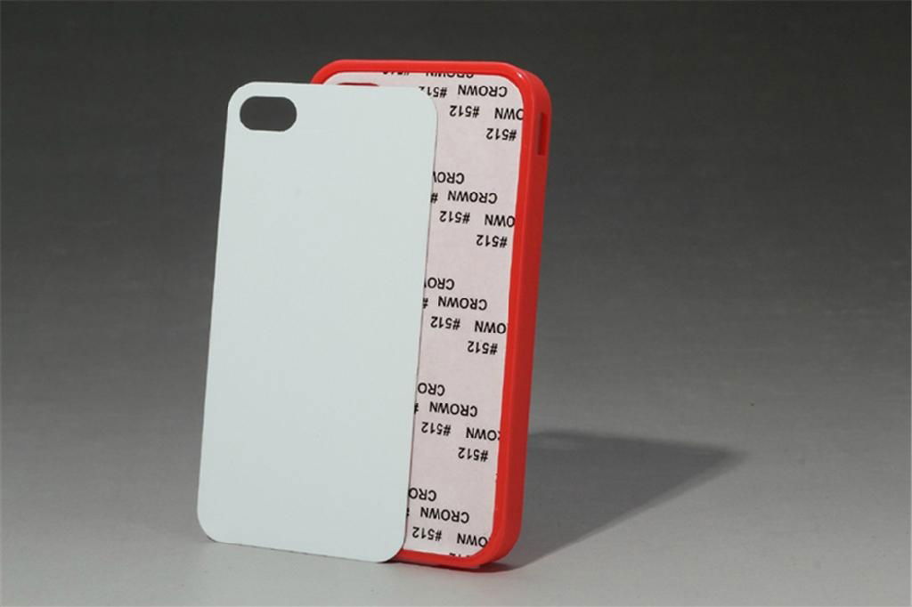 2D TPU + PC Sublimation case for iPhone 4G 4S with blank aluminum insert