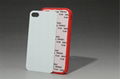 2D TPU + PC Sublimation case for iPhone 4G 4S with blank aluminum insert 1