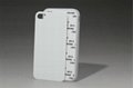 2D TPU + PC Sublimation case for iPhone 4G 4S with blank aluminum insert 3
