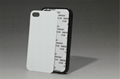 2D TPU + PC Sublimation case for iPhone 4G 4S with blank aluminum insert 12