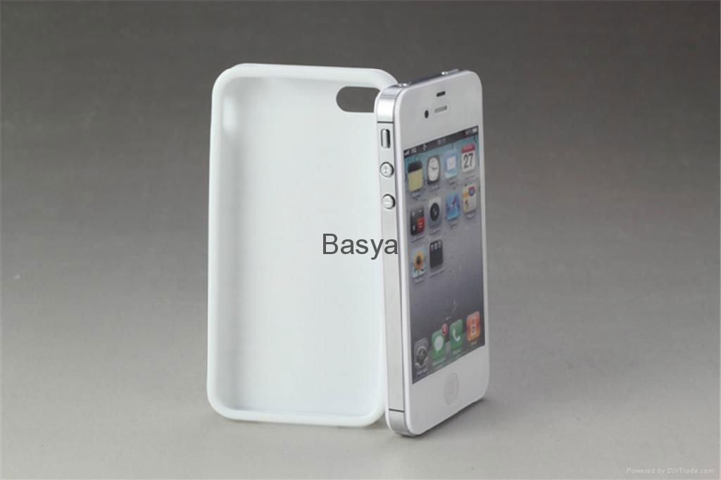 2D TPU + PC Sublimation case for iPhone 4G 4S with blank aluminum insert  4