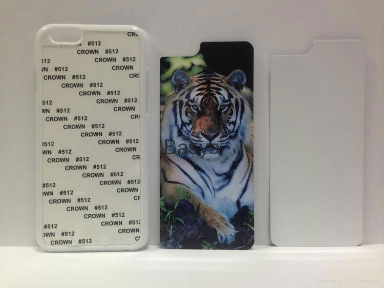 2D sublimation case + aluminum sheet customized cover for iPhone 6 black color 4