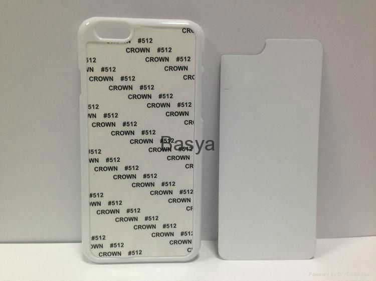 2D sublimation case + aluminum sheet customized cover for iPhone 6 black color 3