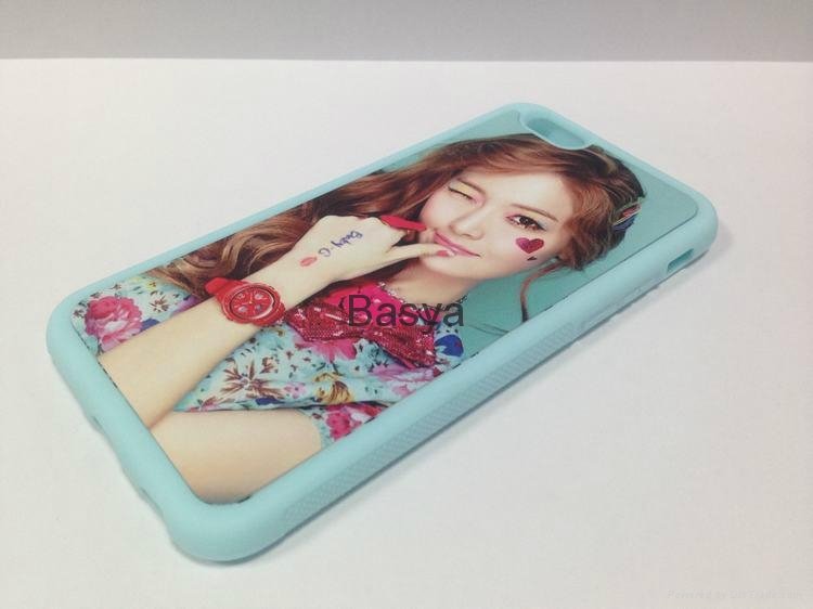 2D TPU + PC sublimation case for 4.7inch iPhone 6 with aluminum sheet 3