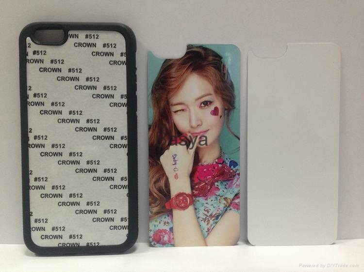 2D TPU + PC sublimation case for 4.7inch iPhone 6 with aluminum sheet 4