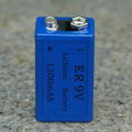 ER9V 9V Lithium Battery LiSoCL2 1200 mAh Heat Alarm Battery